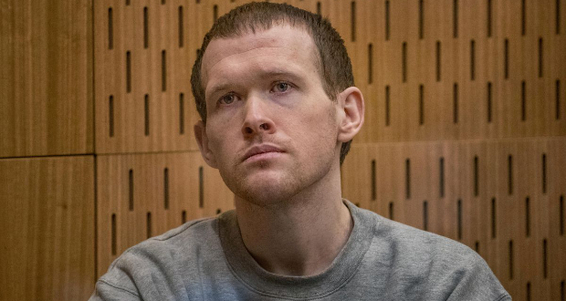 Brenton Tarrant, the gunman who shot and killed worshippers in the Christchurch mosque attacks, is seen during his sentencing at the High Court in Christchurch, New Zealand, August 25, 2020. John Kirk-Anderson/Pool via REUTERS