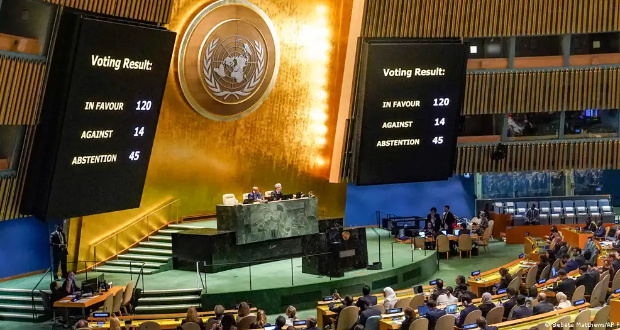 Members of the UN General Assembly voted in favor of a nonbinding resolution calling for a truce in the Israel-Hamas conflict