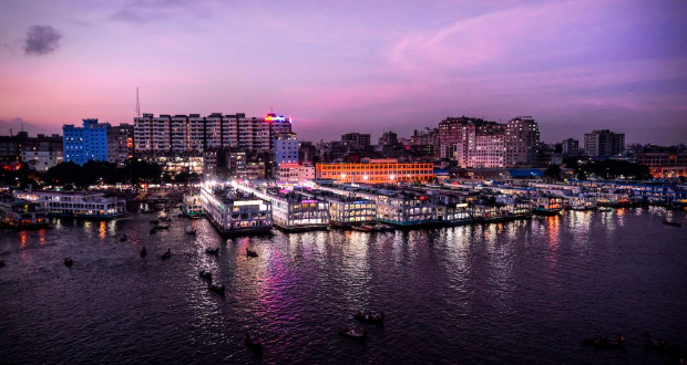 A general view shows the Dhaka River Port on the banks of the Buriganga River in Dhaka, Bangladesh, on June 23, 2019. MUNIR UZ ZAMAN/AFP VIA GETTY