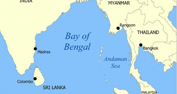 Bay of Bengal. Map created by Created by Norman Einstein, Wikipedia Commons.