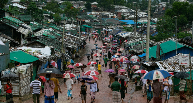 Rohingyas walk through a road at a refugee camp in Cox's Bazar, Bangladesh, on Wednesday, August 11, 2021 Allison Joyce/Dhaka Tribune