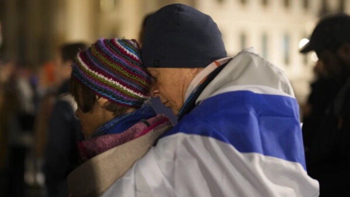 Pope and UN secretary general call for end to fighting as governments and individuals commemorate attack by Hamas